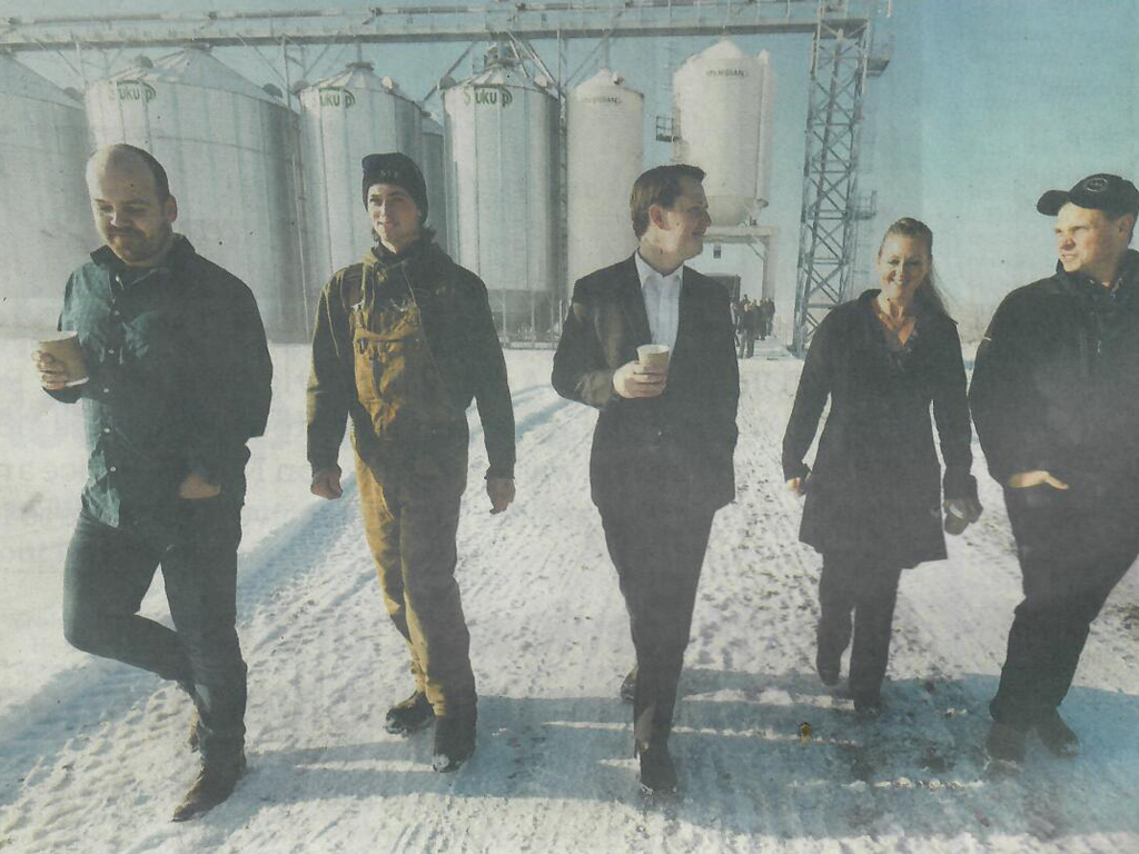 Agriculture and Forestry Minister Devin Dreeshen at a press conference on the Mulligan Farm in Sturgeon County on Nov. 20, 2019.