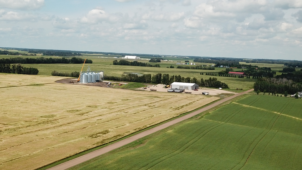Our upgraded dryer integrated with a grain handling system.